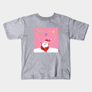 Santa Claus Juggling with Gifts Kids T-Shirt